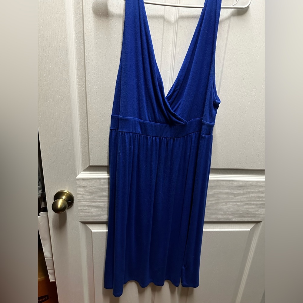 Casual Blue Sleeveless Dress